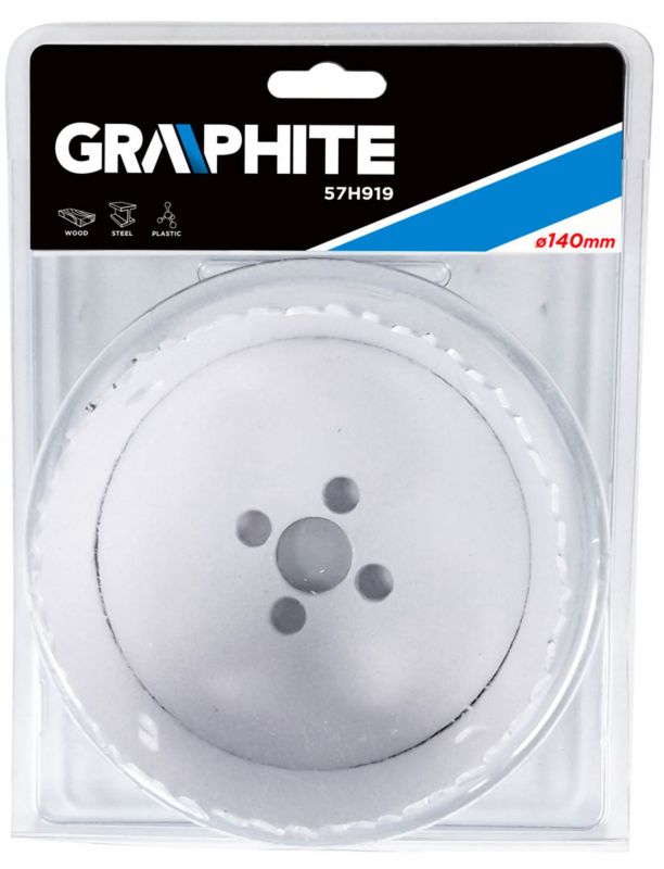 Bimetal hulsave GRAPHITE 140 mm med progressivt tanddesign, 1 stk.