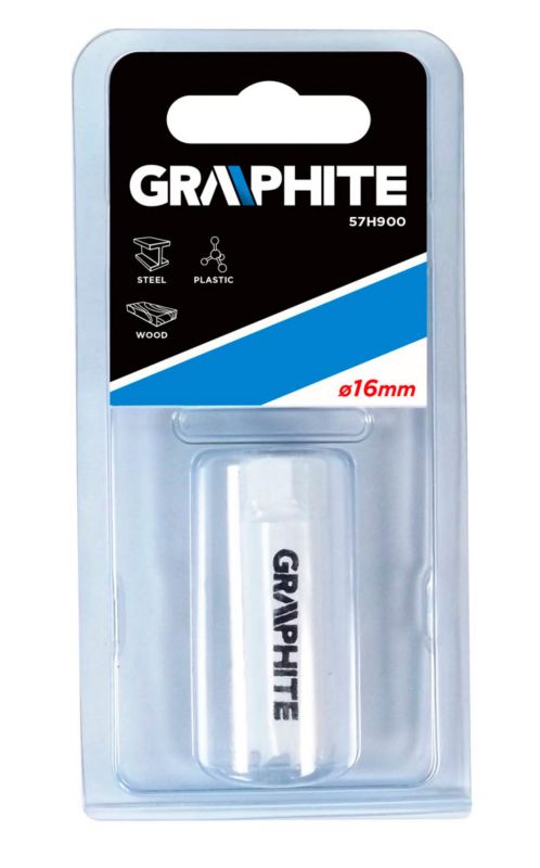 Bimetal-hulsave GRAPHITE 16 mm med progressivt tandet mønster, 1 stk.