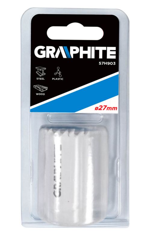 Bimetal hulsave GRAPHITE 27 mm med progressivt tanddesign, 1 stk.