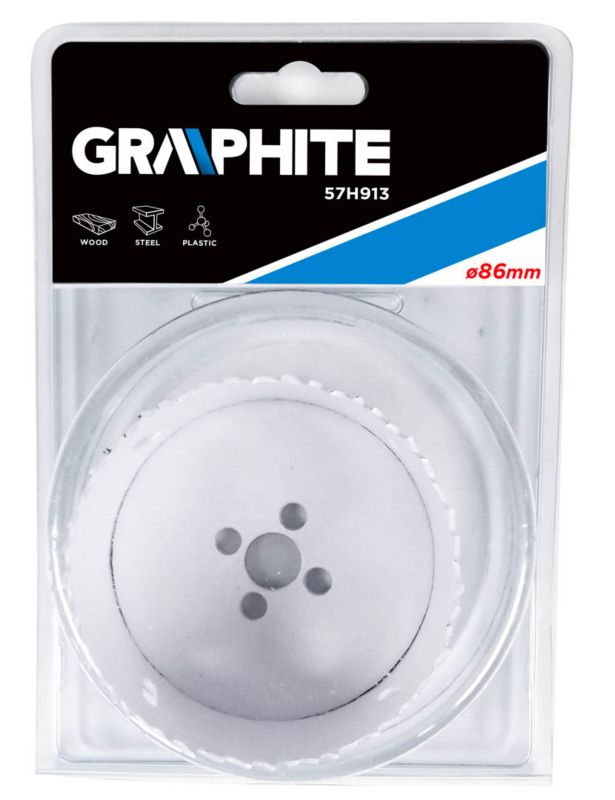 Bimetal hulsave GRAPHITE 86 mm med progressivt tanddesign, 1 stk.