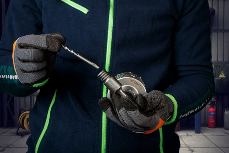 GRAPHITE hårdmetal hulsave 65 mm med SDS+ adapter, 1 stk.