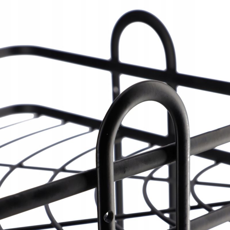 KADAX hjørnehylde til badeværelse med 3 hylder, sort mat, 1 stk.