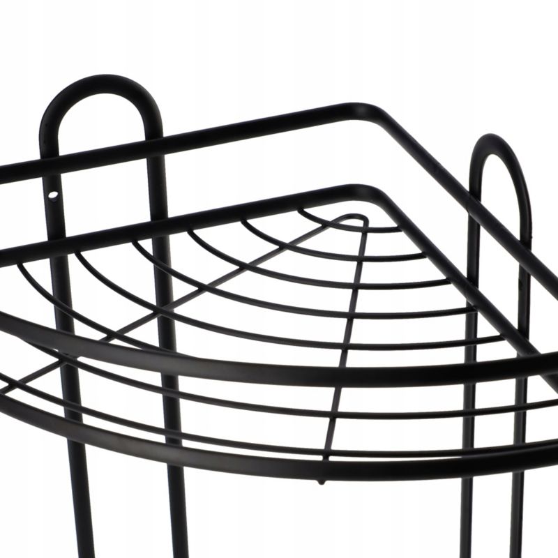 KADAX hjørnehylde til badeværelse, 2 niveauer, sort, 1 stk.