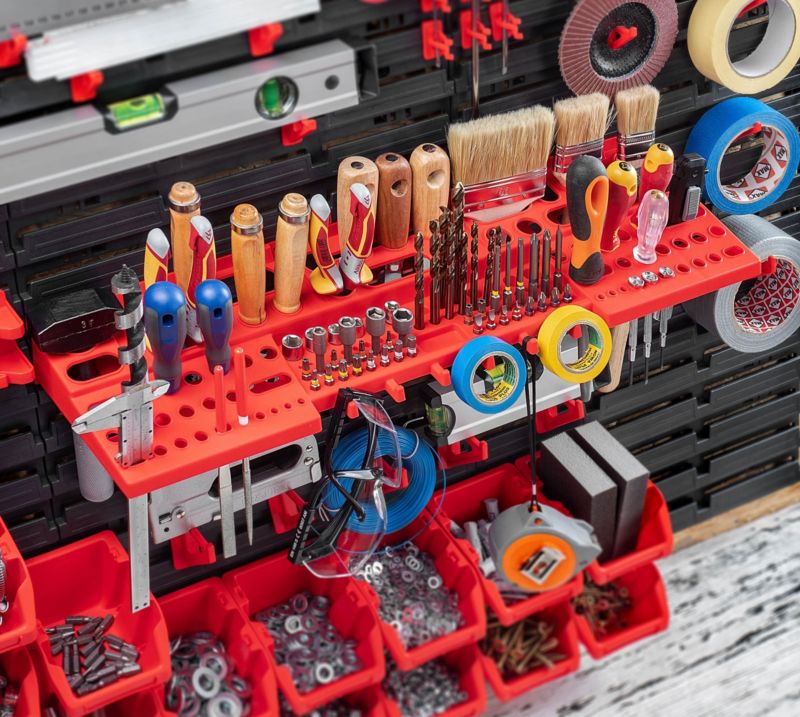 KADAX stor værktøjshylde til værktøjstavle til skruetrækkere og bits