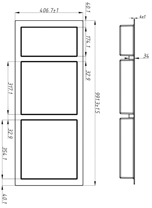 Indbygningshylde Mexen X-Wall-S hvid 99,1 x 40,7 cm 1 stk.
