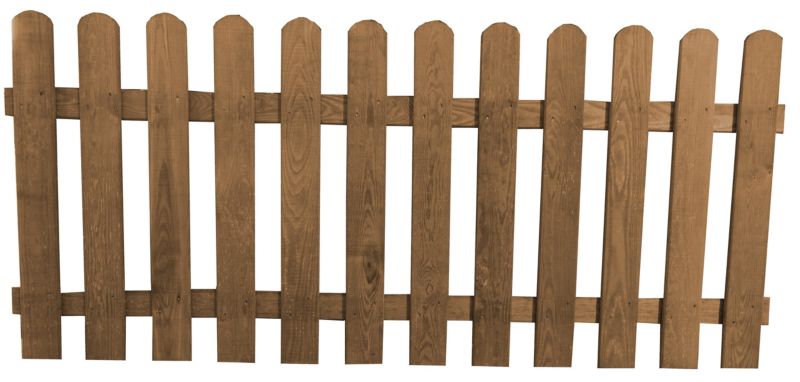 Glat brun Roma stakit 180 x 80 cm 1 stk.