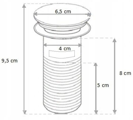 Mexen rund vaskesifon med keramisk klik-klak prop, sort, 1 stk.