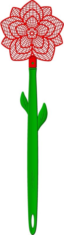 Bros fluesmækker med rød blomst