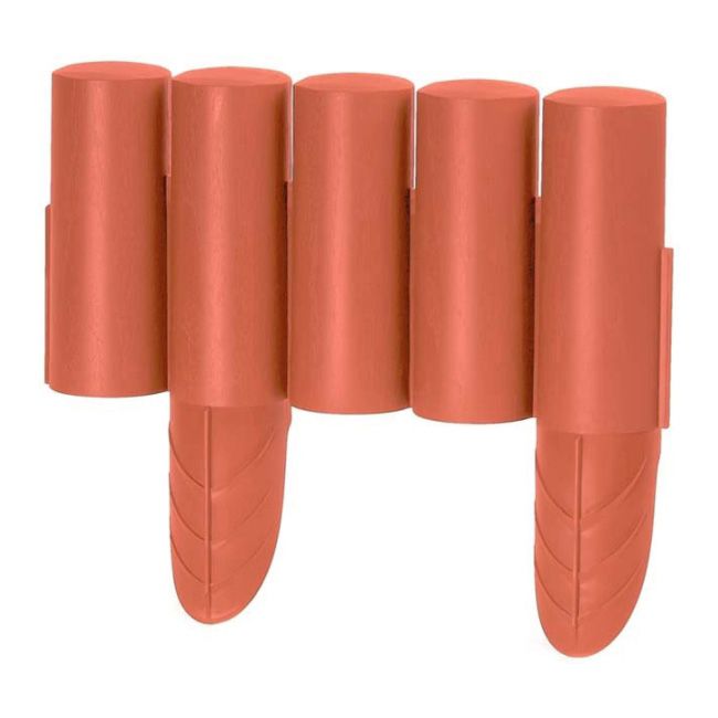 Ipal Plus havepalisade 2,4 m i terrakotta