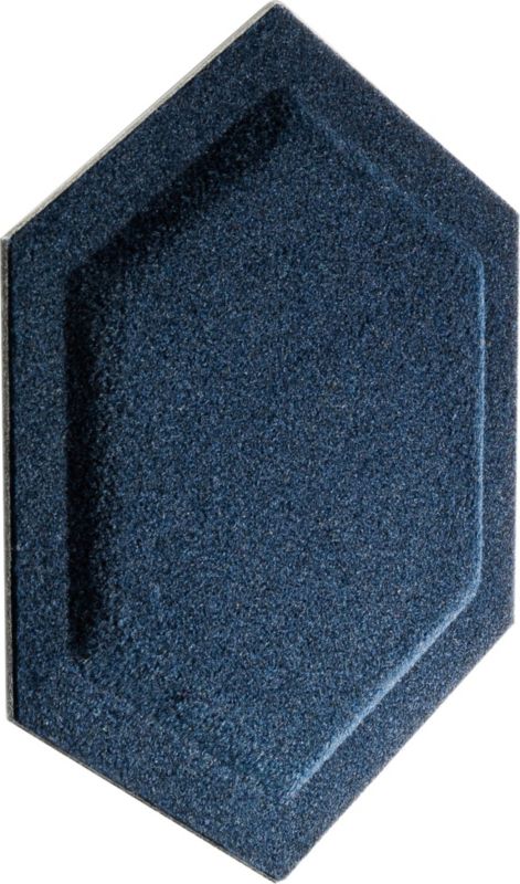 Decosa dekorativt panel 30 x 26 cm i filtet hexagon, marineblå