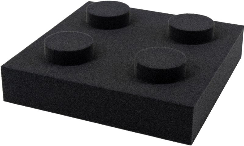 Dekorativt vægpanel blok 250 x 250 x 70 mm grafitgrå