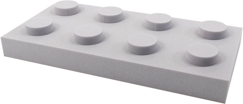 Dekorativt vægpanel blok 250 x 500 x 70 mm hvid