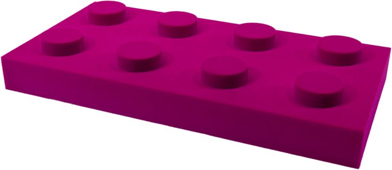 Dekorativt panel blok 250 x 500 x 70 mm fuchsia