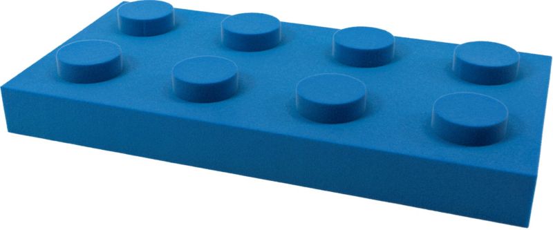 Dekorativt panel blok 250 x 500 x 70 mm blå