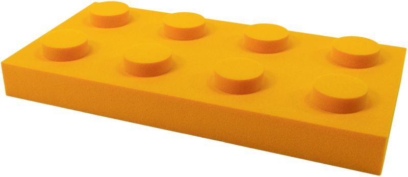 Dekorativt vægpanel blok 250 x 500 x 70 mm gul