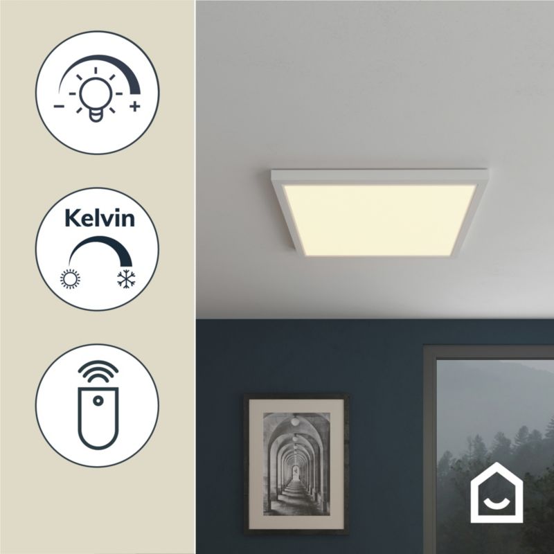 LED Panel Wundt CCT 5000 lm 60x60 cm Hvid Dæmpbar