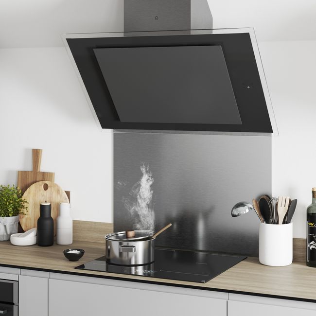 GoodHome Kasei køkkenpanel 90 cm i stål