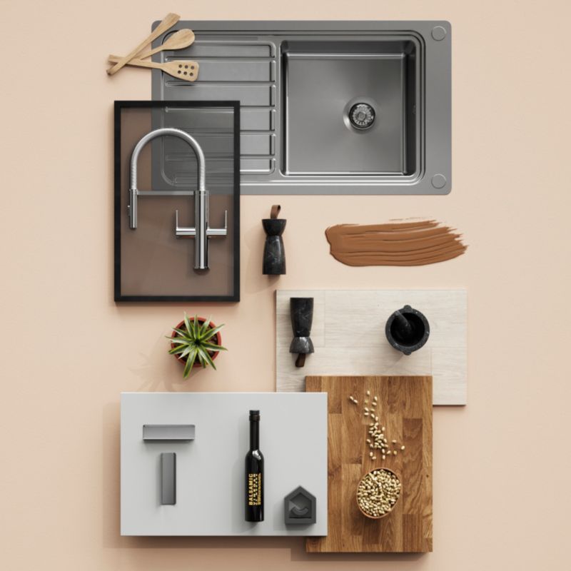 GoodHome Nashi køkkenpanel i glas 60 cm transparent