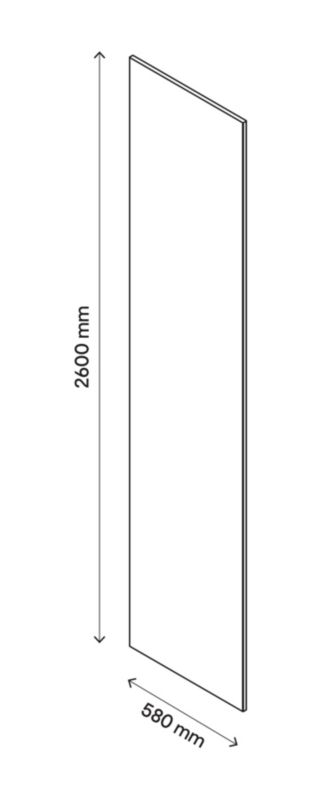 GoodHome Atomia skjulepanel 58 x 260 cm hvid