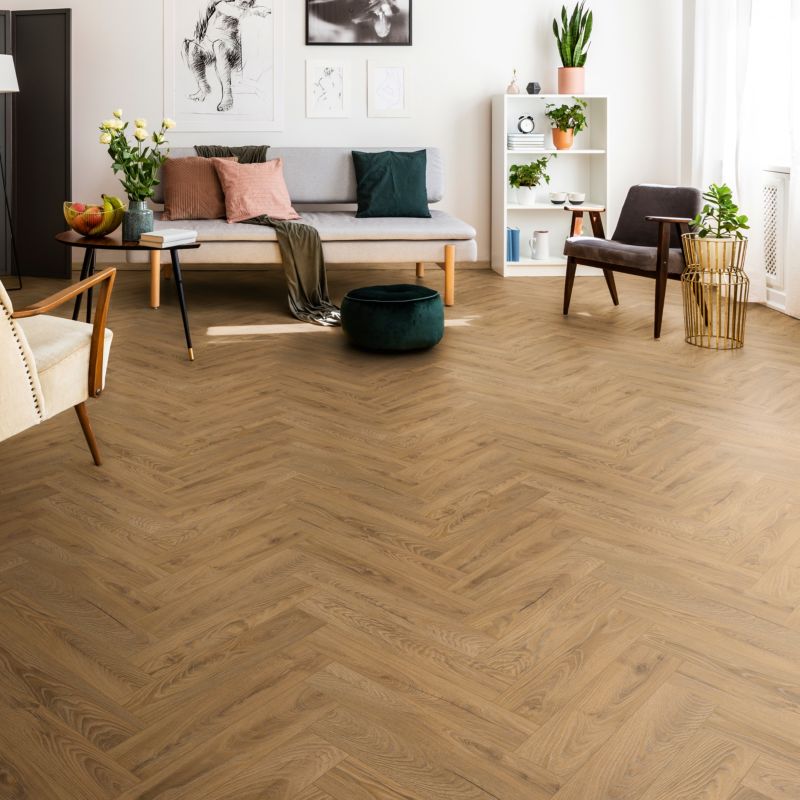 GoodHome Inca laminatgulvpanel med sildebensmønster AC5 0,87 m²