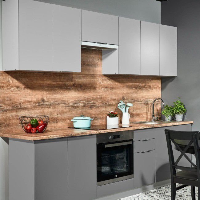 Laminatbordpladepanel Biuro Styl 1 x 65 x 305 cm i karibisk trælook 346S