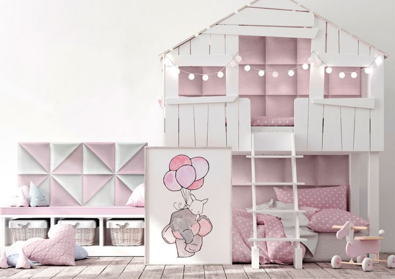 Polstret vægpanel Stegu Mollis kvadrat 30 x 30 cm lavendel