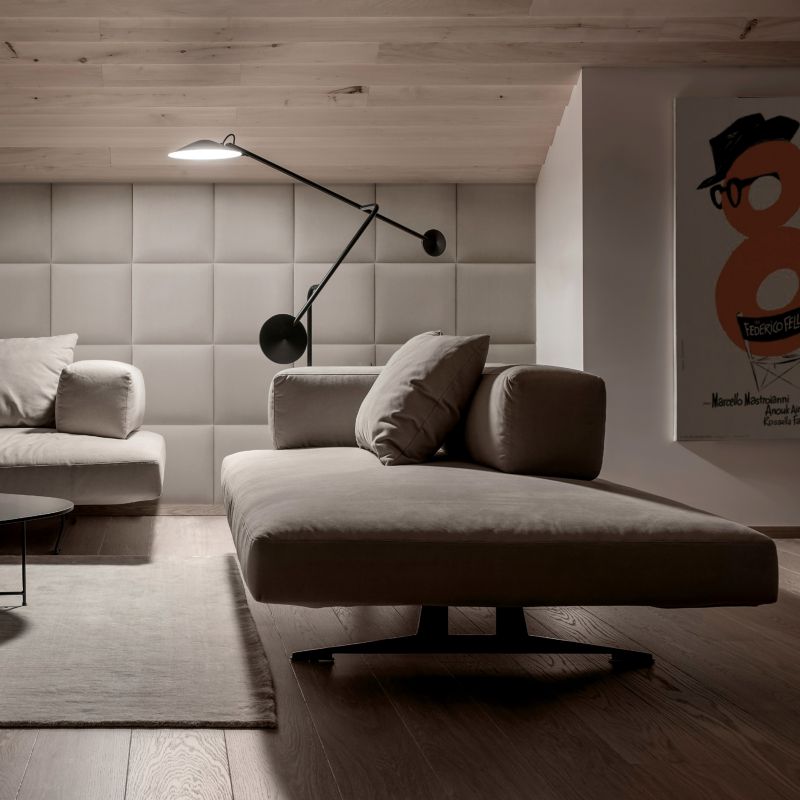 Stegu Mollis MV09 polstret vægpanel kvadrat 30 x 30 cm beige