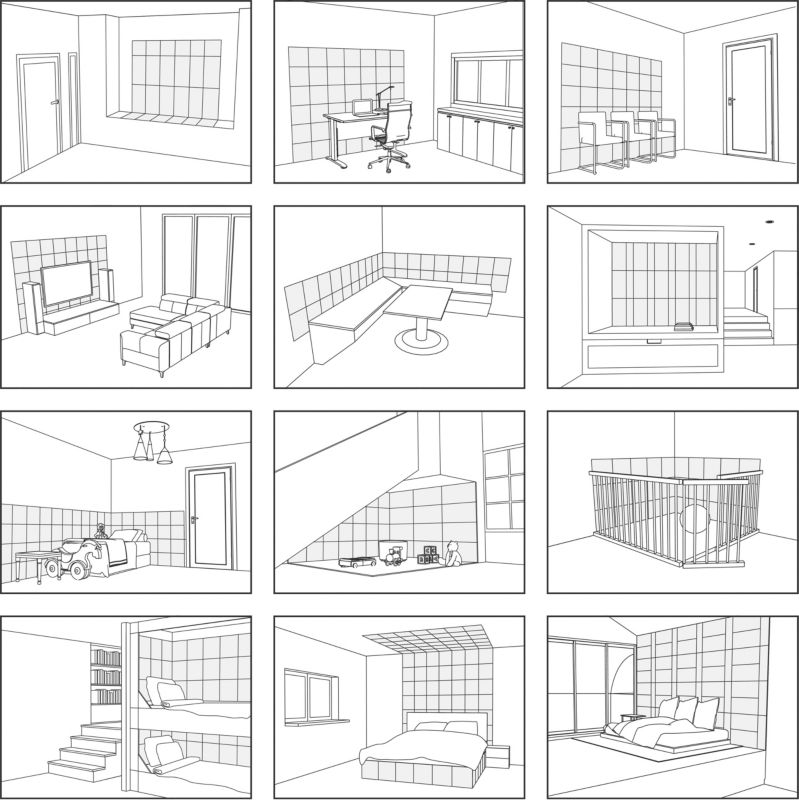 Stegu Mollis polstret vægpanel rektangulær 90 x 30 cm beige