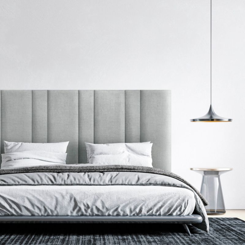 Polstret vægpanel Stegu Mollis rektangulær 90 x 30 cm sølv