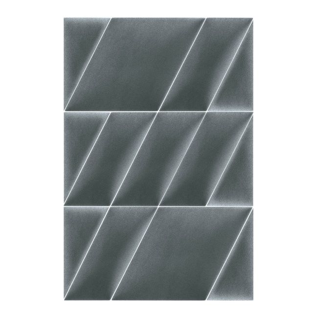 Polstret vægpanel Stegu Mollis trekanter 15 x 30 cm mørkegrå L