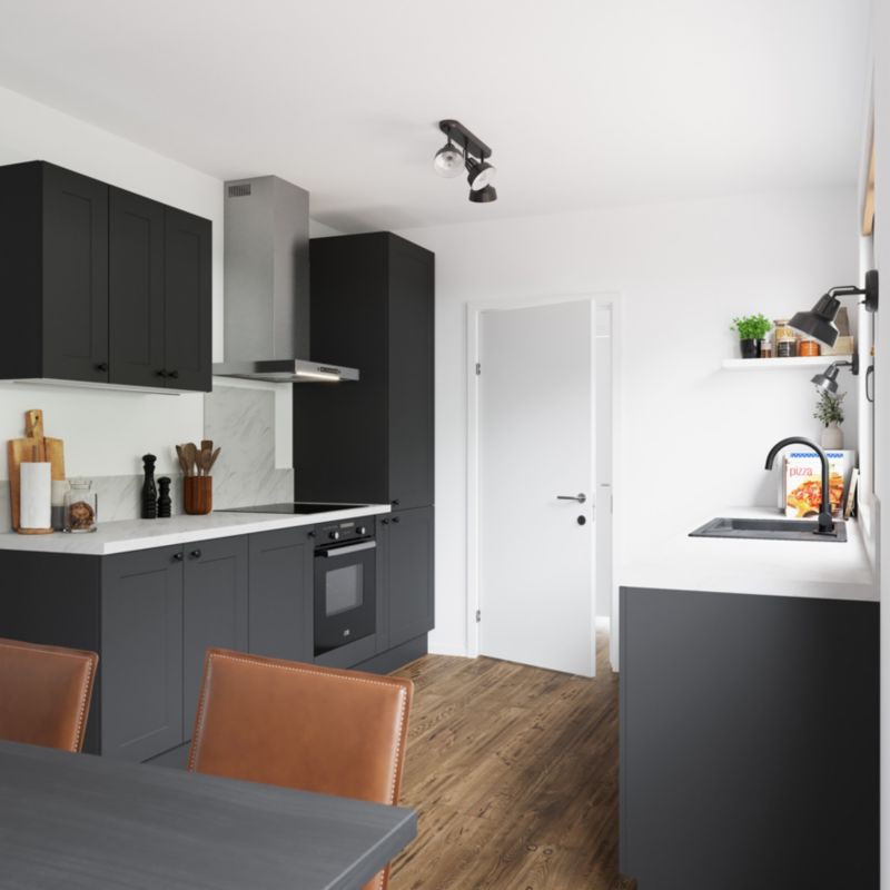 Udskiftningspanel til underskab GoodHome Artemisia 57 x 72 cm mat‑grafit venstre