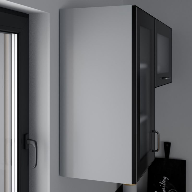 Udskiftningspanel til vægskab GoodHome Balsamita 32 x 72 cm grå mat