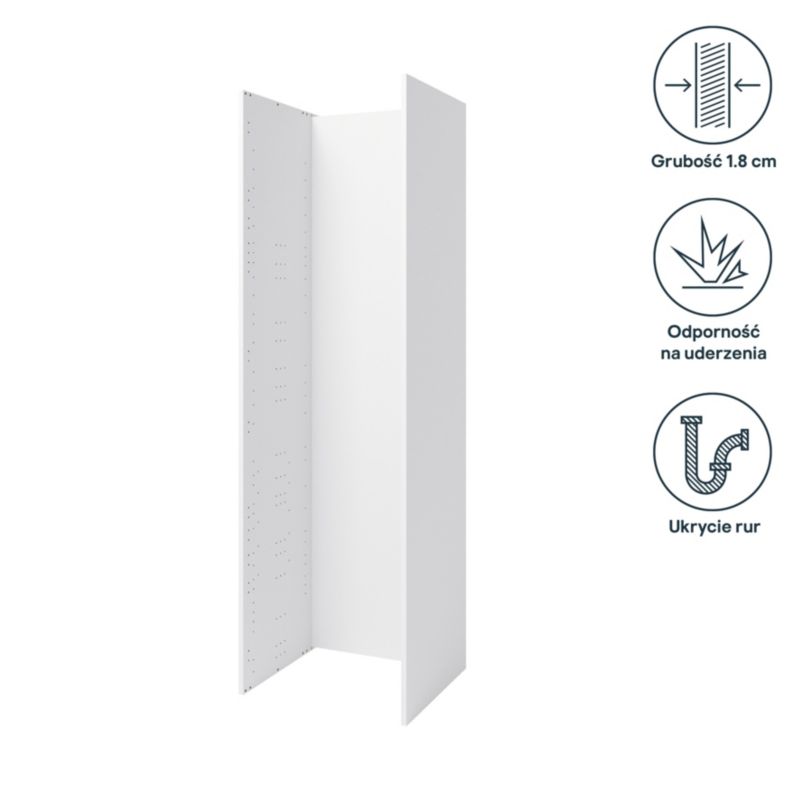 GoodHome Caraway hvidt panel til køkkenstolpe 201 cm