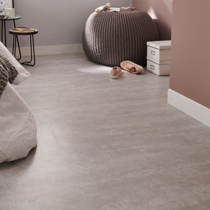 GoodHome vinylgulvpaneler 30,5 x 61 cm lys grå 1,30 m²