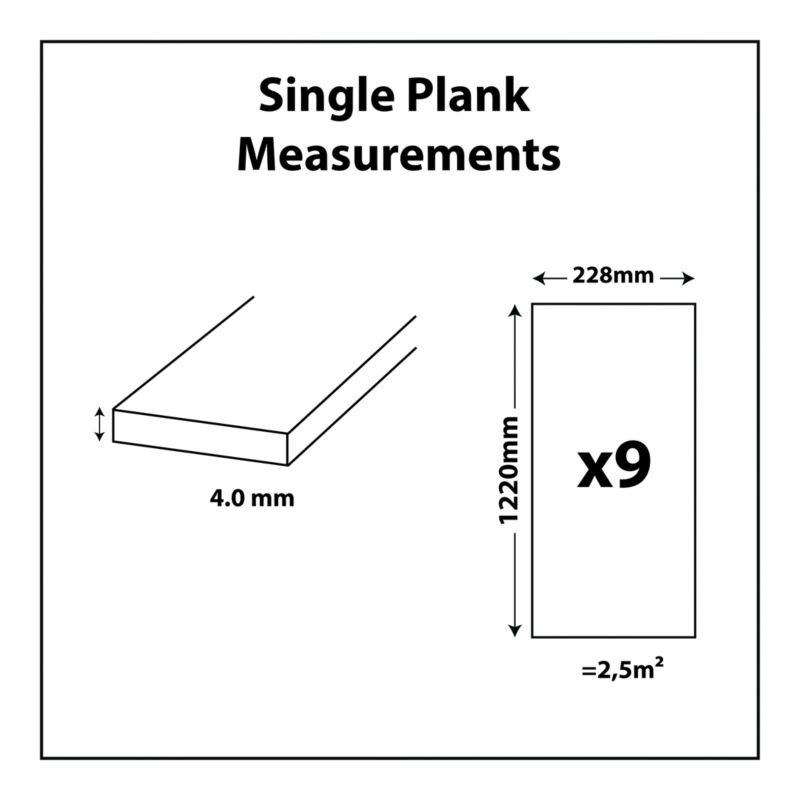 GoodHome SPC Arilla mørkegrå vinylgulvpaneler 2,5 m²