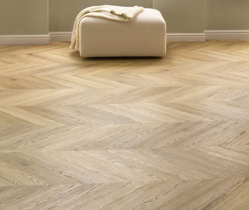 Floornity SPC vinylgulvpaneler i sildebensmønster, Eg Annabelle, 1,44 m²