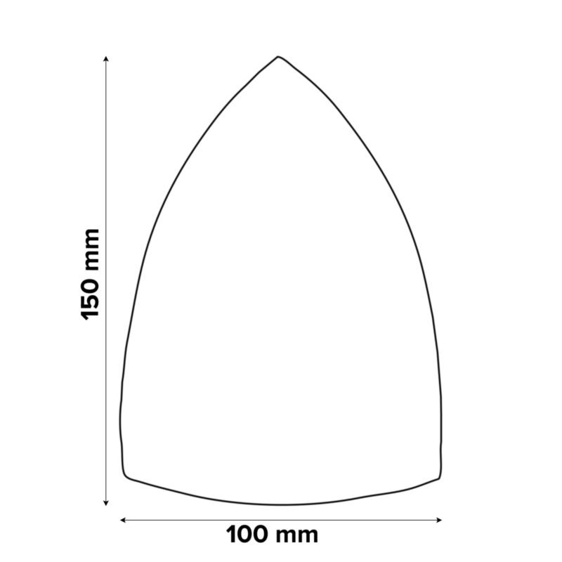 Universal slibepapir 150 x 100 mm med velcro, mix, 10 stk.