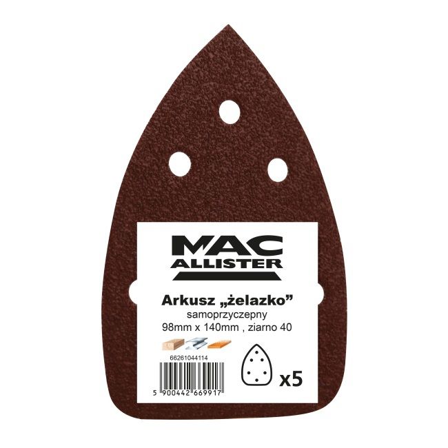 MacAllister strygepapir 98 x 140 mm A21 P40 5 stk.