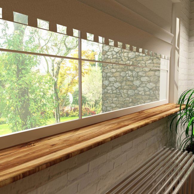 Indvendig vindueskarm Biuro Styl 305 x 30 x 2,8 cm amerikansk valnød