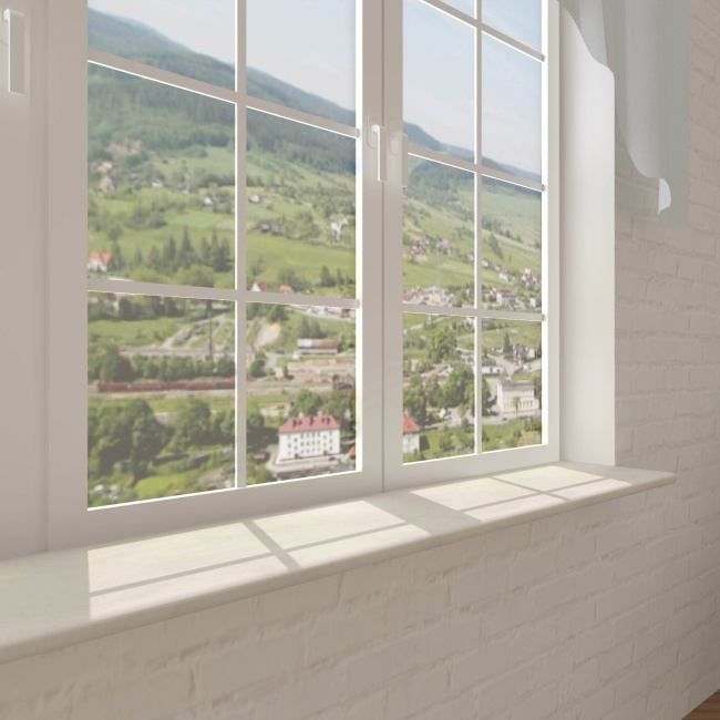 Indvendig vindueskarm Biuro Styl 420 x 30 x 2,8 cm oxyd bianco