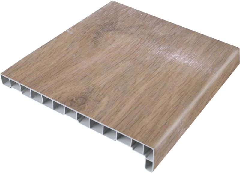 Indvendig PVC‑vindueskarm Geom 30 x 216 cm i Winchester‑eg