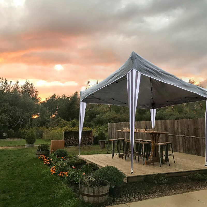 Havesalon 4iQ Group 2,5x2,5 m grå sammenklappelig 1 stk.