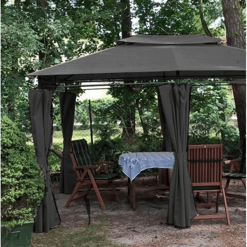 Havesalon 4iQ Group 3x4 m grå med 1 væg