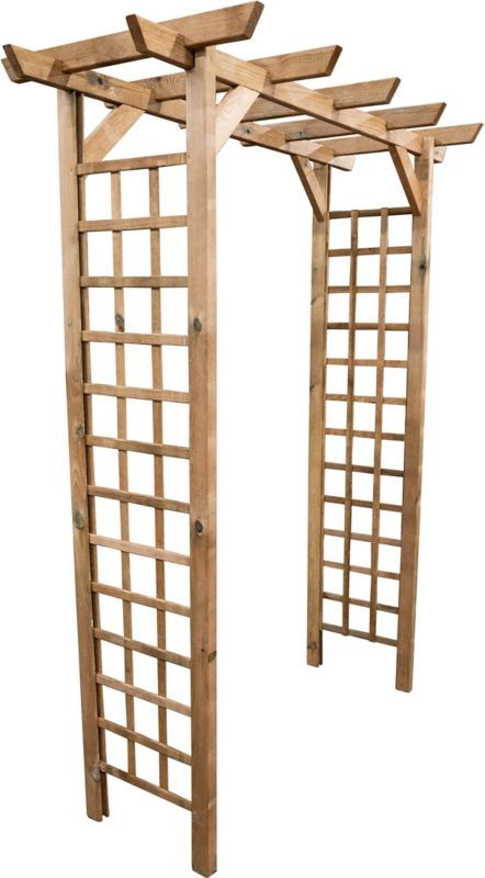 Brun træpergola 165 x 80 x 214 cm