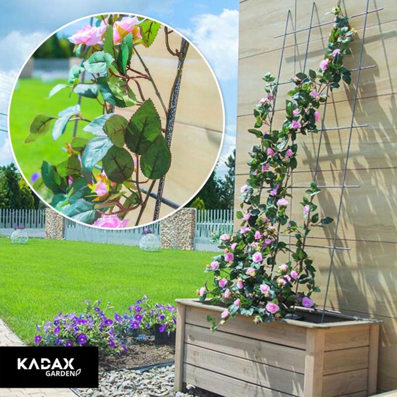 KADAX udendørs metalpergola planteunderstøttelse til roser og blomster, gitter 60x150 cm, 1 stk.