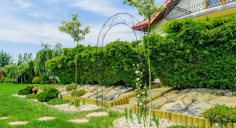 KADAX udendørs metalpergola bue til klatreplanter roser 240 cm støtte 1 stk.