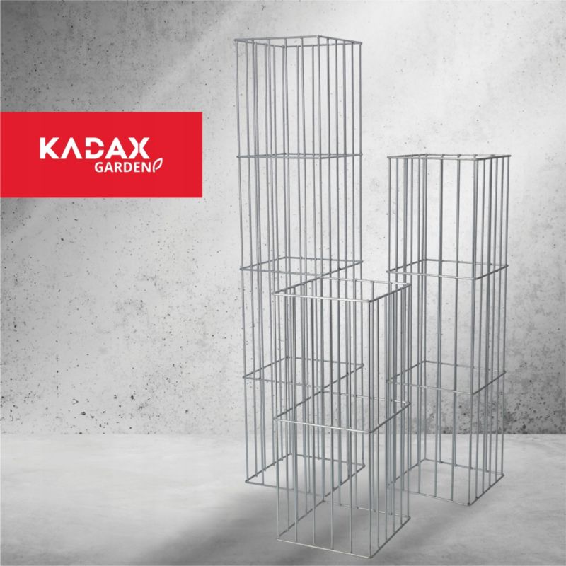 KADAX pergola til haven med gabion-stolpe, planteunderstøttelse, 120 cm, 1 stk.