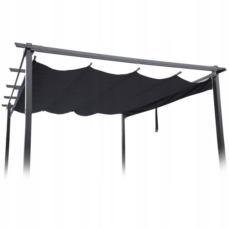 Pergola 3x4 m med Skydebetræk Antracit