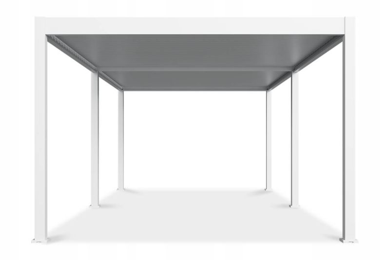 Pergola Deluxe Automatic 3,6x7,2 m Hvid LED