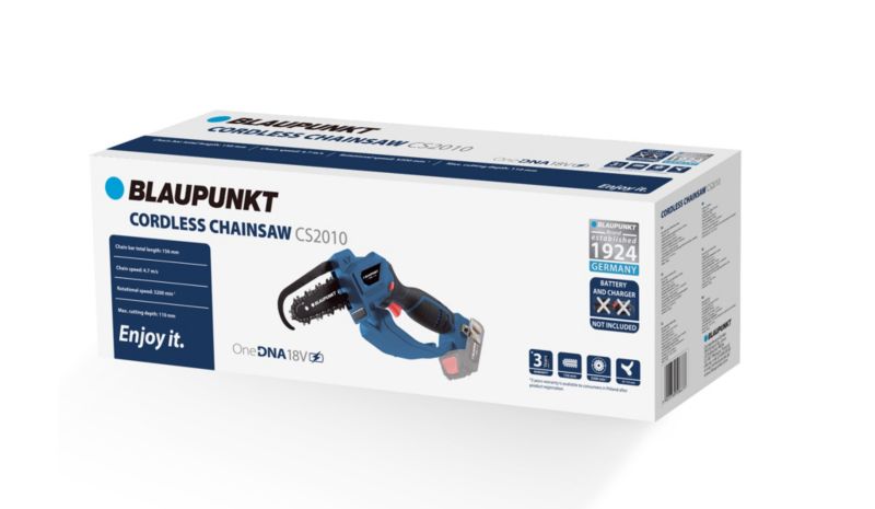 Blaupunkt CS2010 18V kædesav med 156 mm sværd, 1 stk.